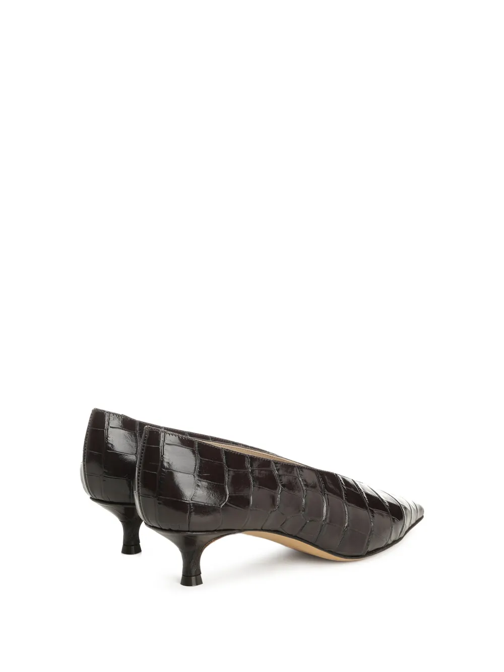 Le Monde Beryl crocodile-pattern pointed-toe pumps Brown