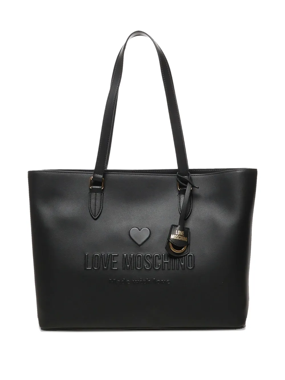 Love Moschino Schoudertas met logo-reliëf Zwart