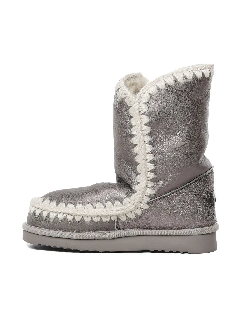 Mou Eskimo 24 crochet-detail boots Grey