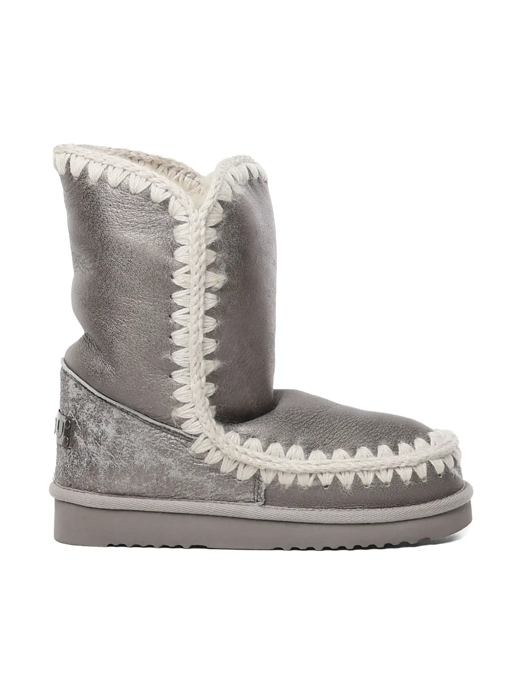 Mou Eskimo 24 crochet-detail boots Grey