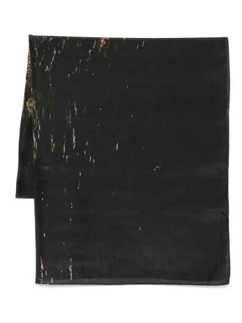 YAVI firework-print silk scarf