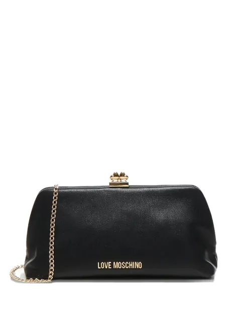 Love Moschino logo-plaque clutch bag