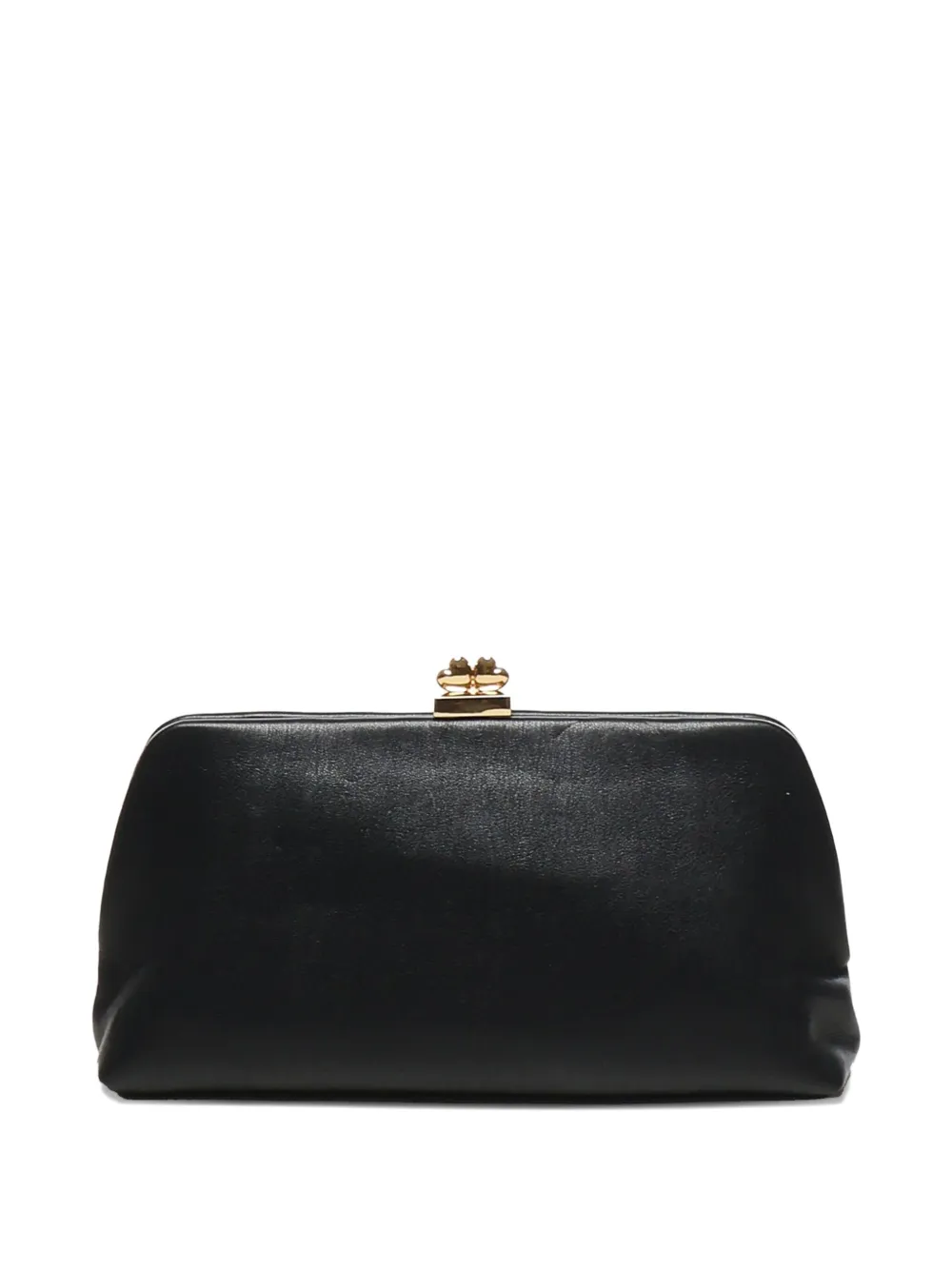 Love Moschino logo-plaque clutch bag Zwart