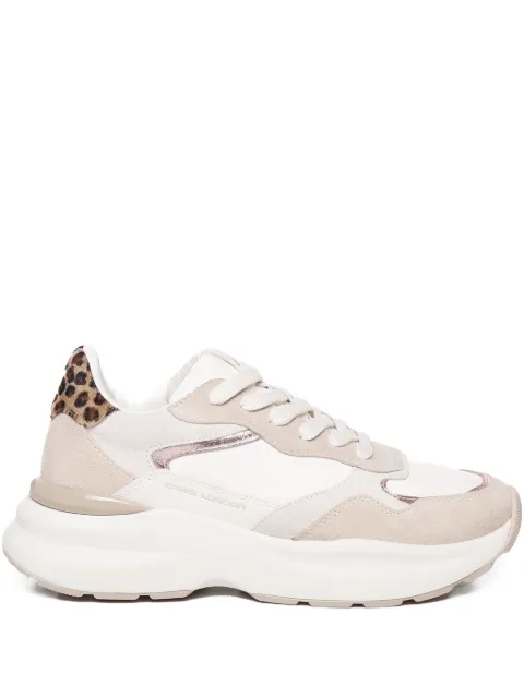 Crime London leopard-print panel trainers