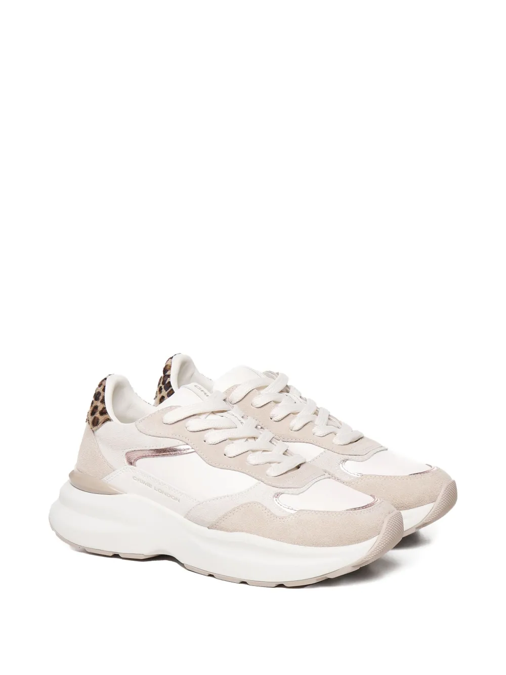 Crime London leopard-print panel trainers | Low-Tops | Image 2