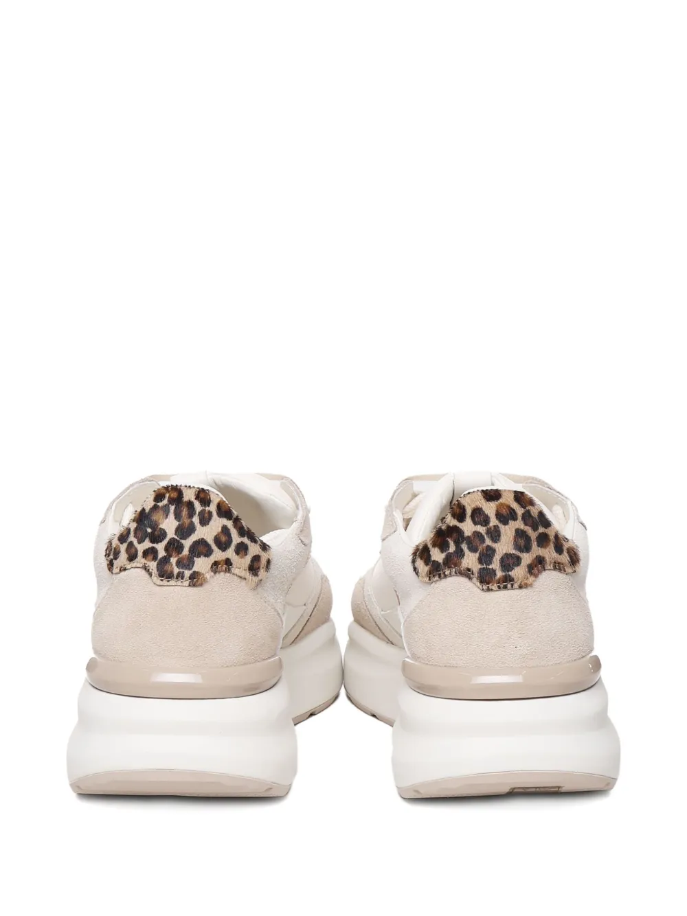 Crime London leopard-print panel trainers Neutrals