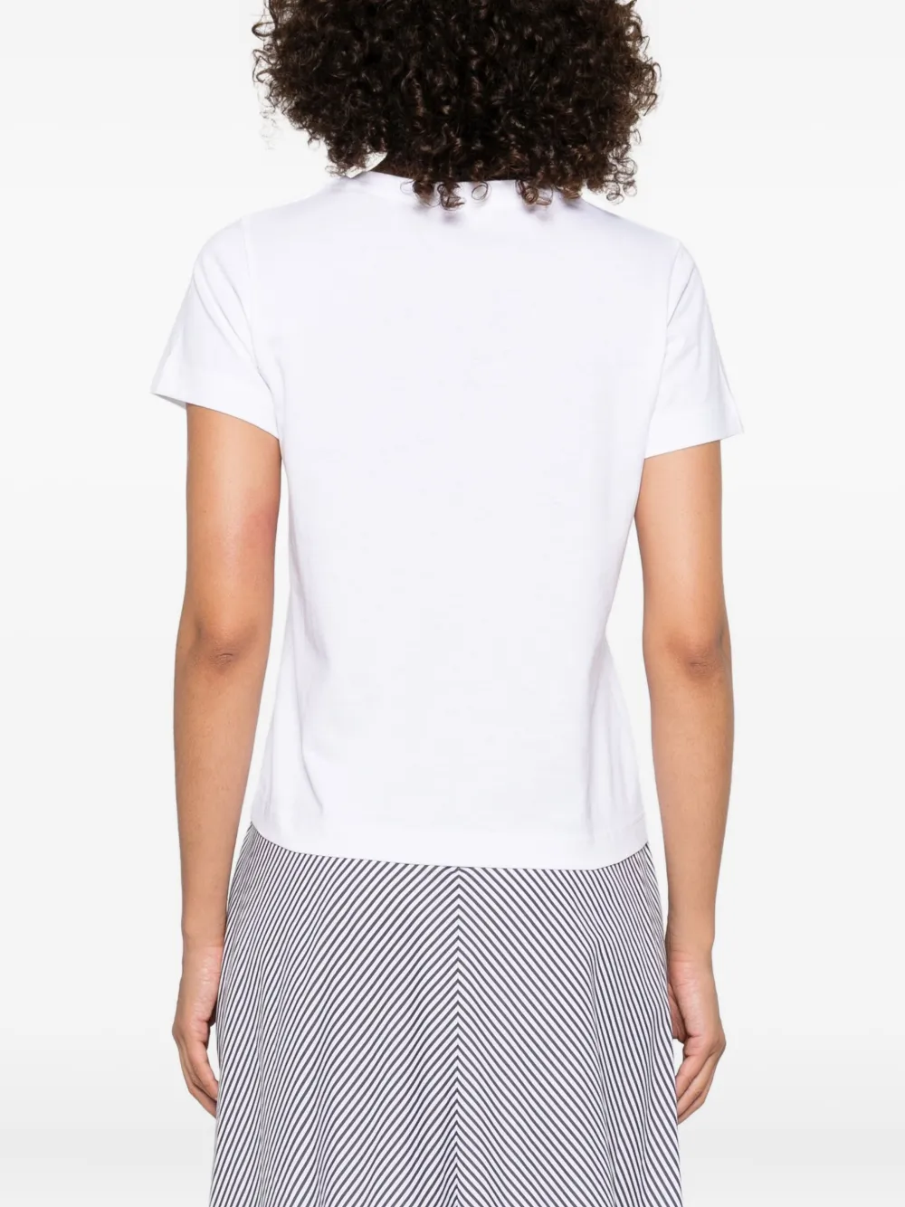 Moncler Heart-embroidered Cotton T-shirt In Gray