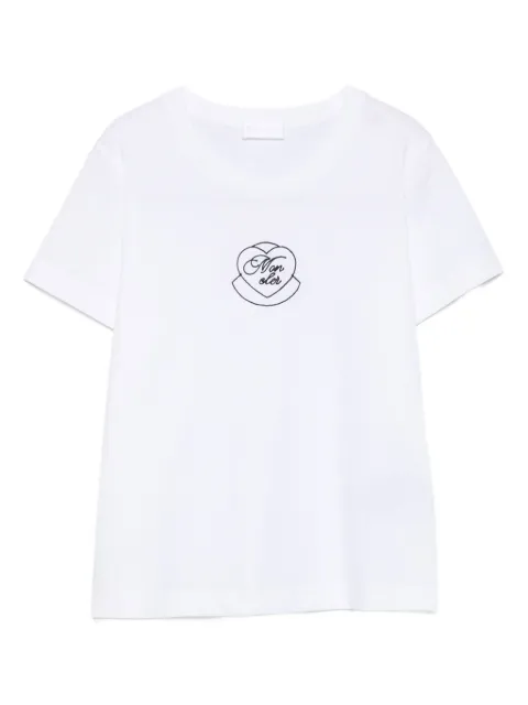 Moncler T-Shirt mit aufgesticktem Herz