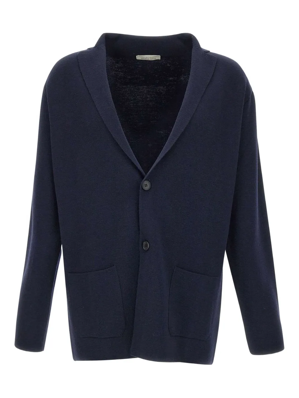 Filippo De Laurentiis peak-lapel wool cardigan - Blue
