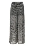 kaos geometric-pattern flared trousers - Black