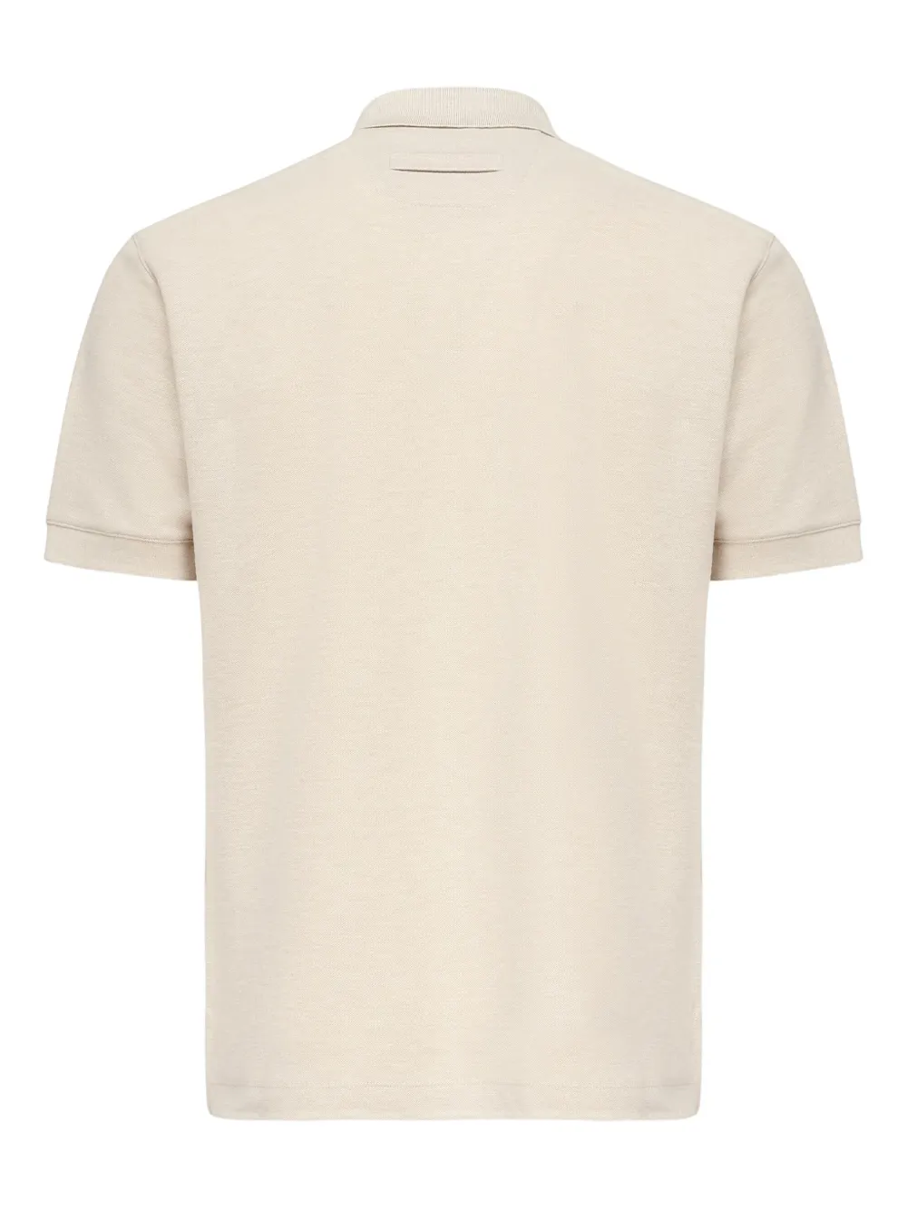 Zegna v-neck short-sleeve polo shirt Beige