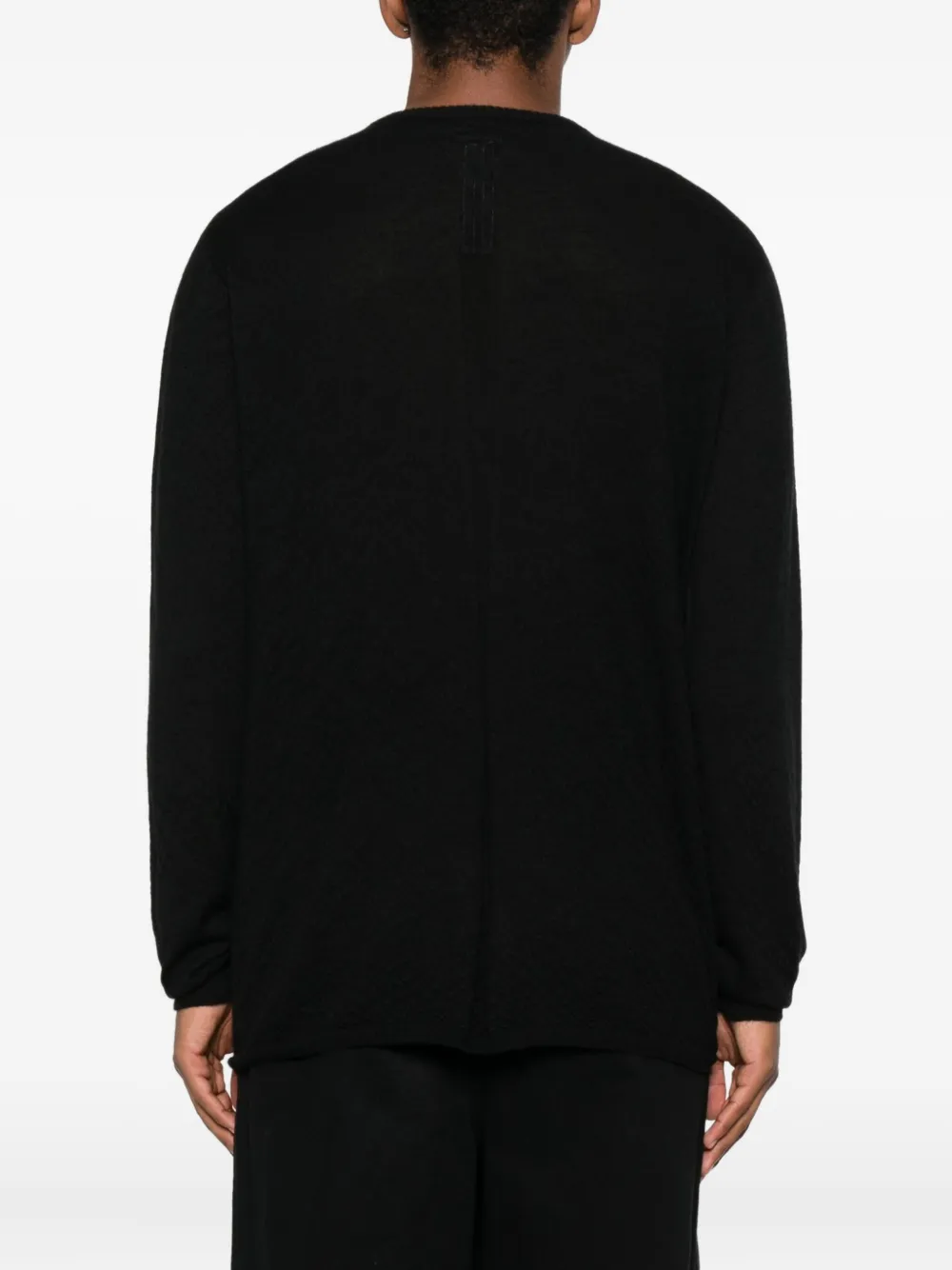 Rick Owens long-sleeve cashmere sweater Zwart
