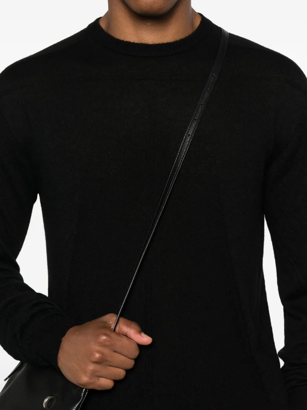 Rick Owens long-sleeve cashmere sweater Zwart
