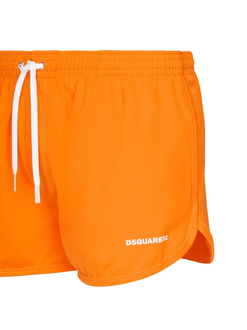 DSQUARED2 Elastische zwembroek met zijsplit Oranje