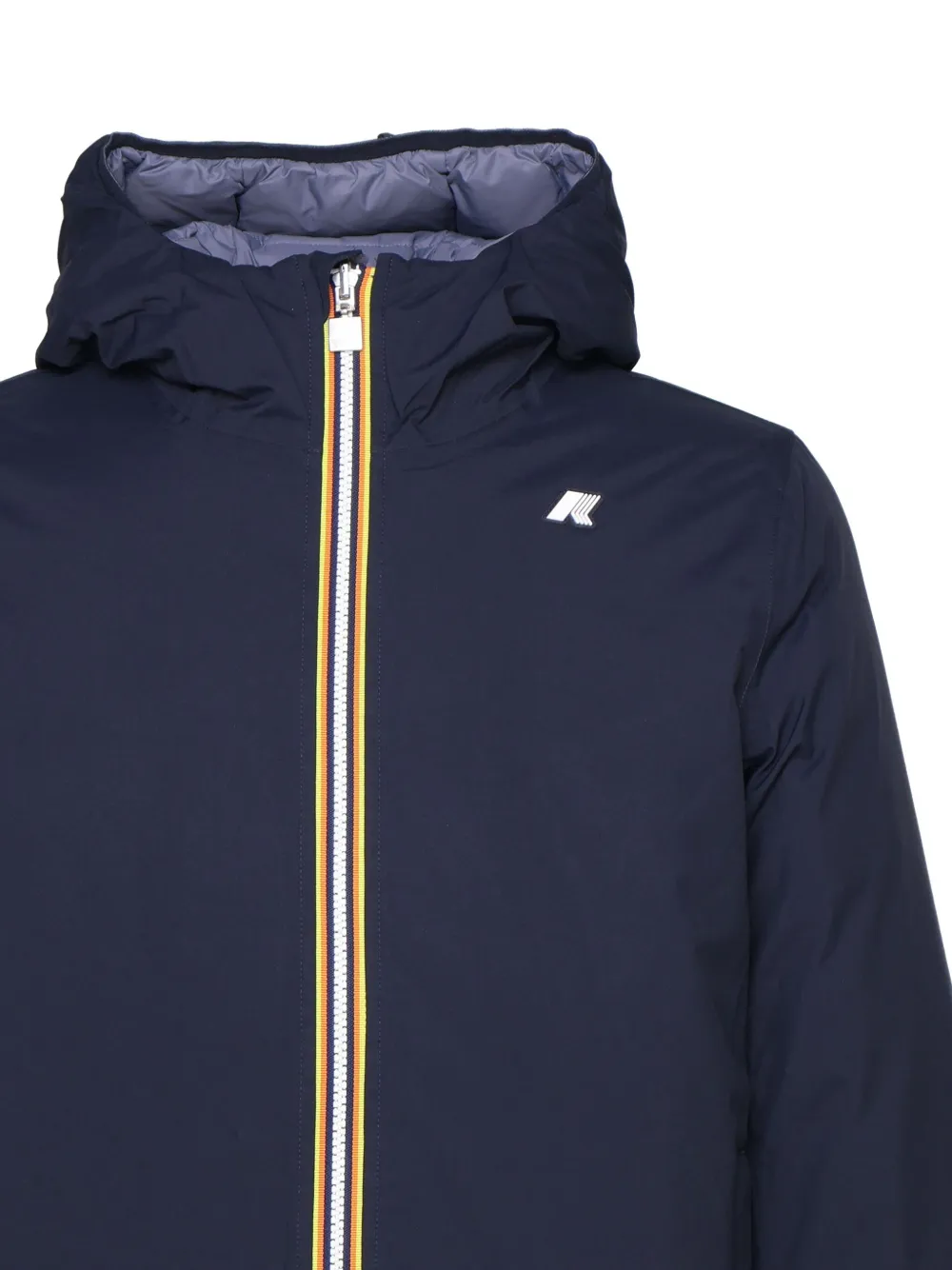 K-Way Gevoerd jack met capuchon Blauw