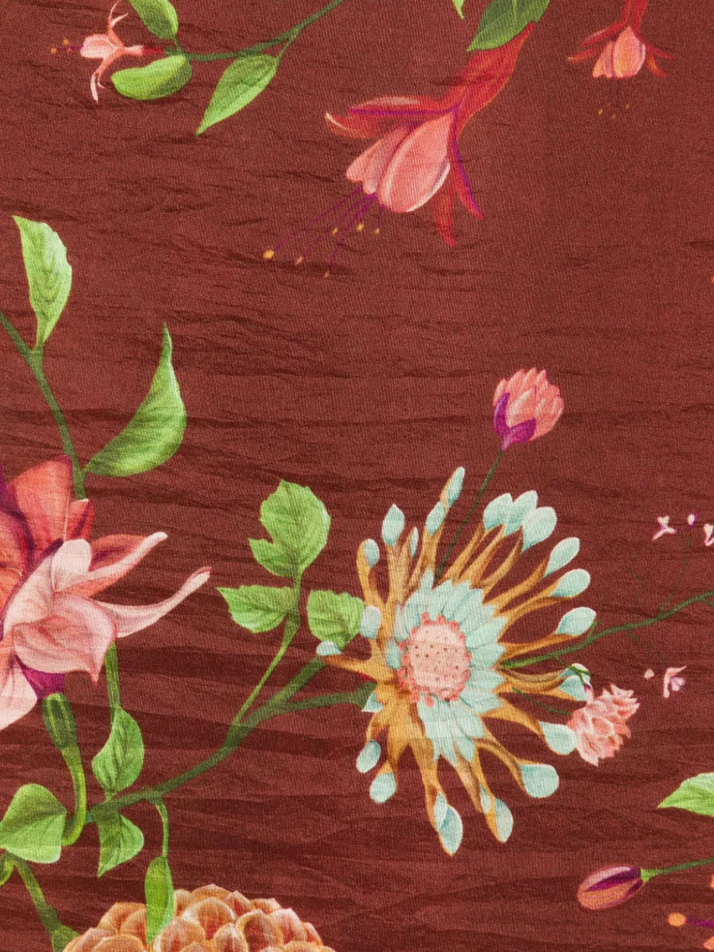 YAVI floral-print silk scarf | Women | Image 2