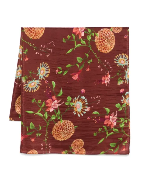YAVI floral-print silk scarf