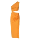 THE ANDAMANE asymmetric gathered dress - Orange