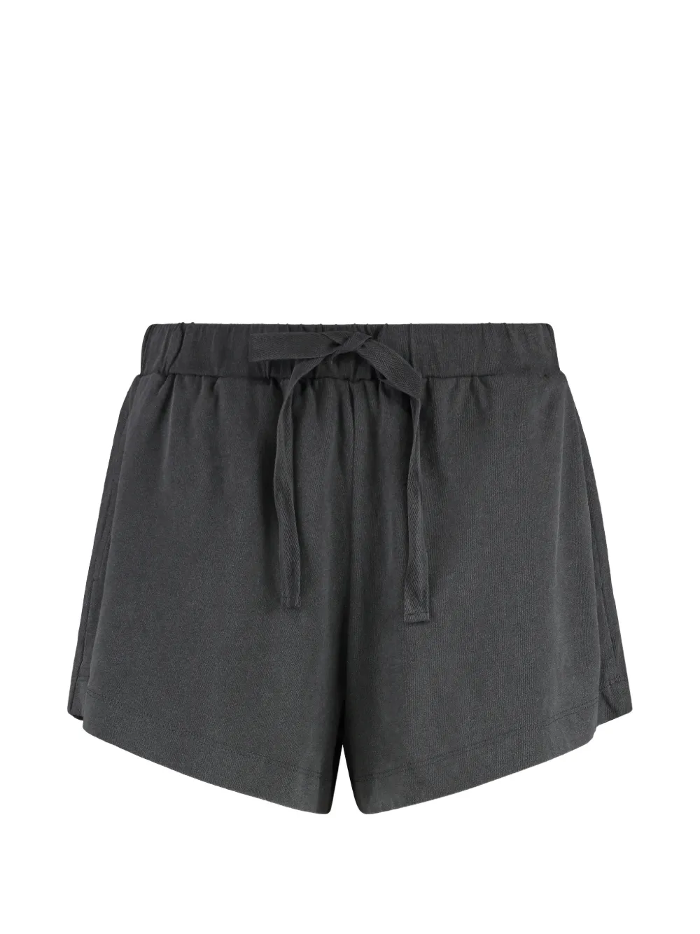 The Great. The Delta drawstring-waist cotton shorts - Grey