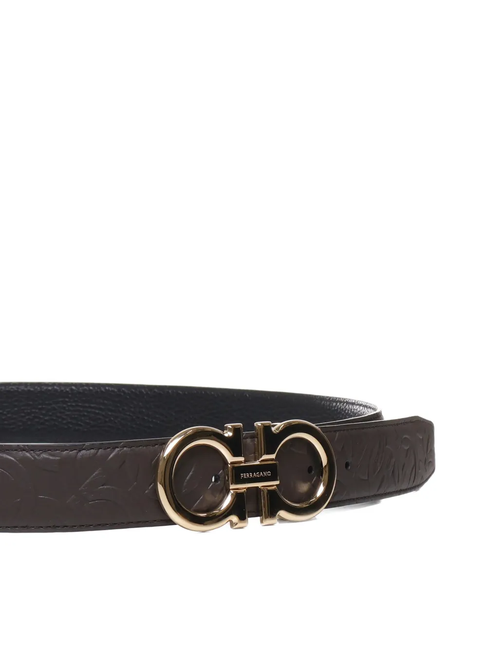 Ferragamo Gancini-logo belt Bruin