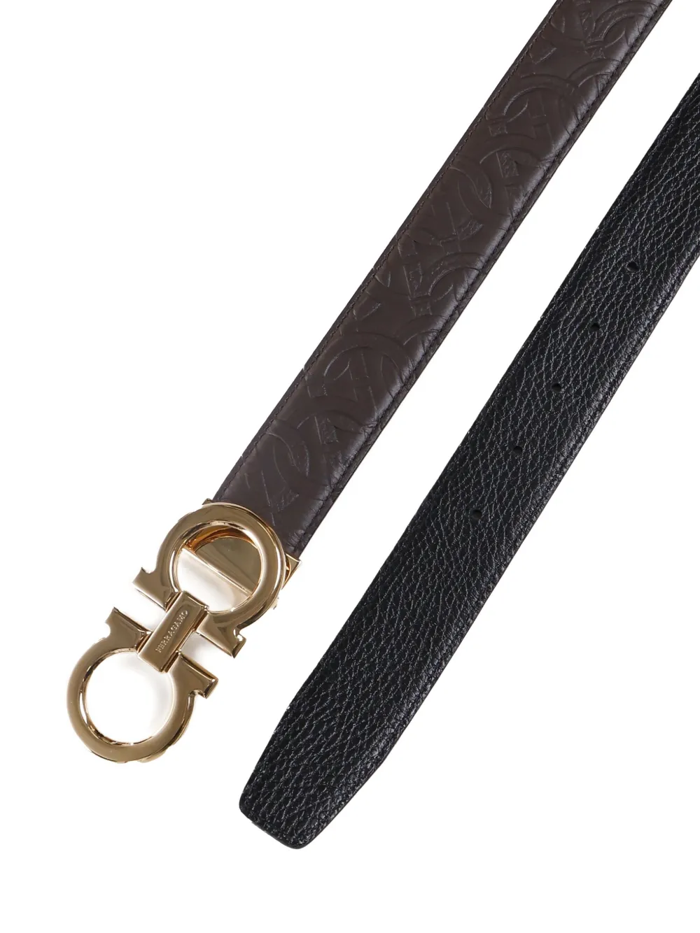 Ferragamo Gancini-logo belt Bruin