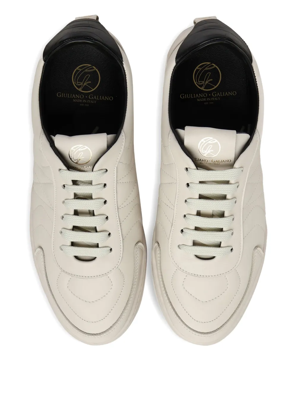 Giuliano Galiano panelled lace-up trainers White