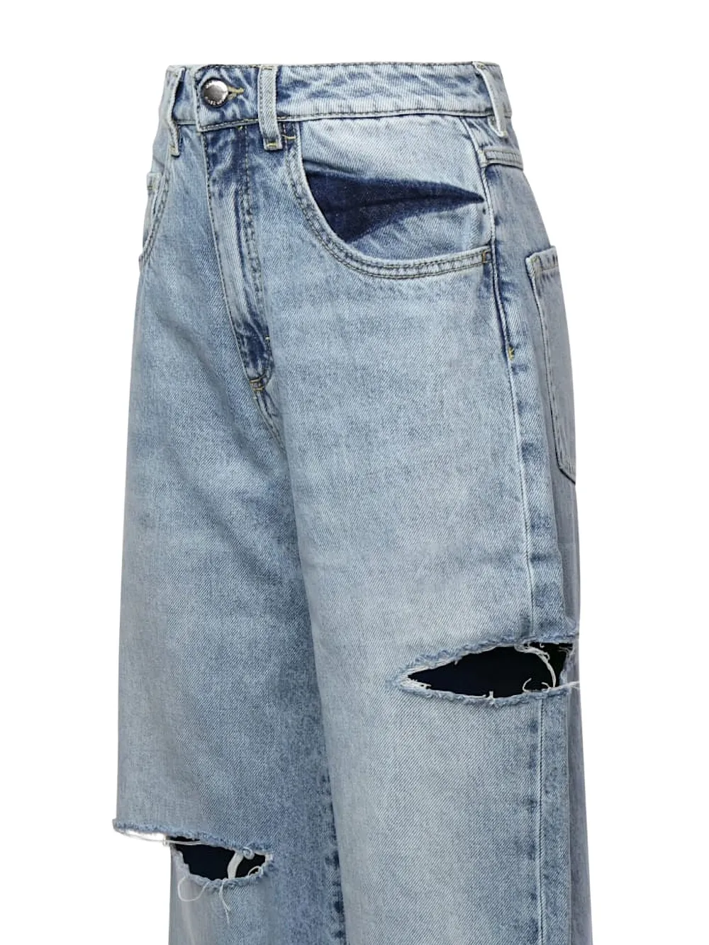 ICON DENIM distressed-detail  jeans | Wide-Leg Jeans | Image 2