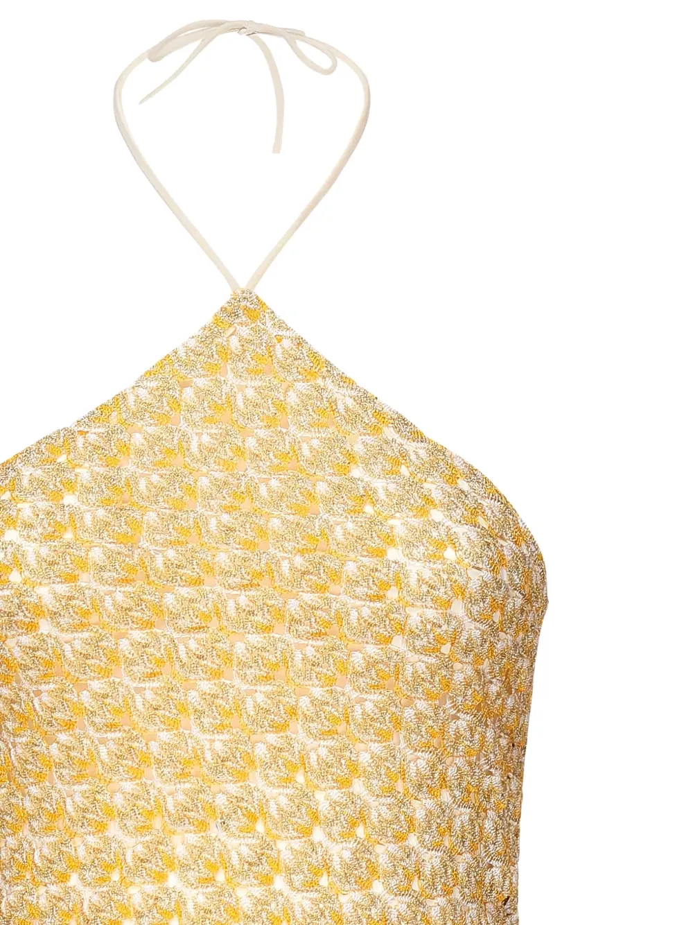 Missoni halter-neck embellished blouse - Geel