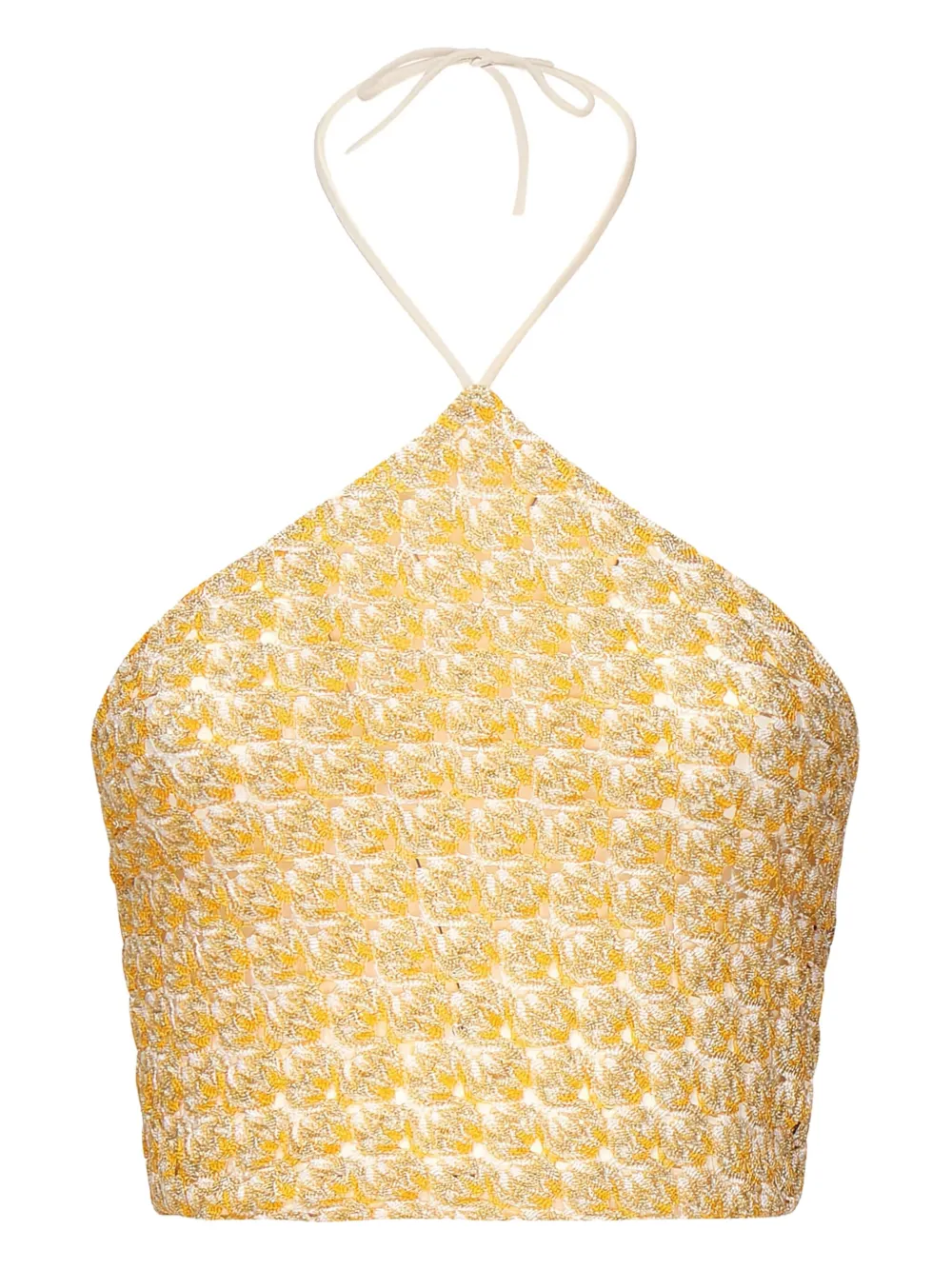halter-neck embellished blouse