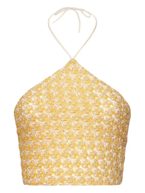 Missoni halter-neck embellished blouse