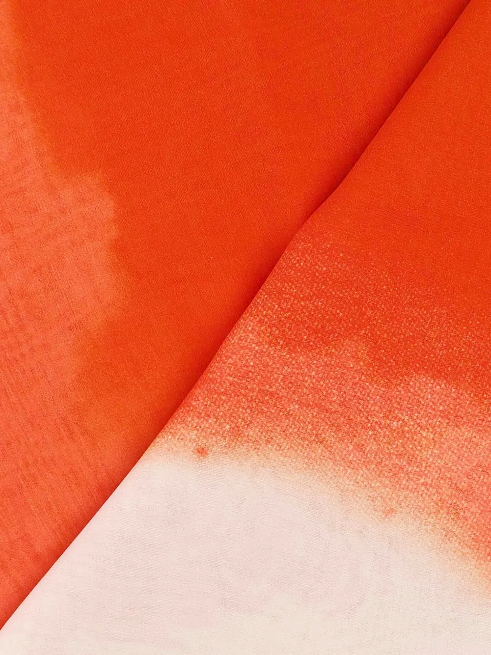 Ferragamo ombre-effect silk scarf Oranje
