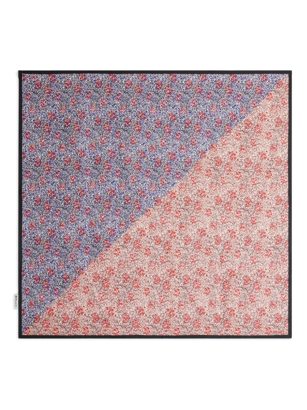Bally floral-print twill scarf | Red | Image 1