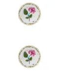 Bitossi Home floral-print scalloped-edge plates (set of two) - White