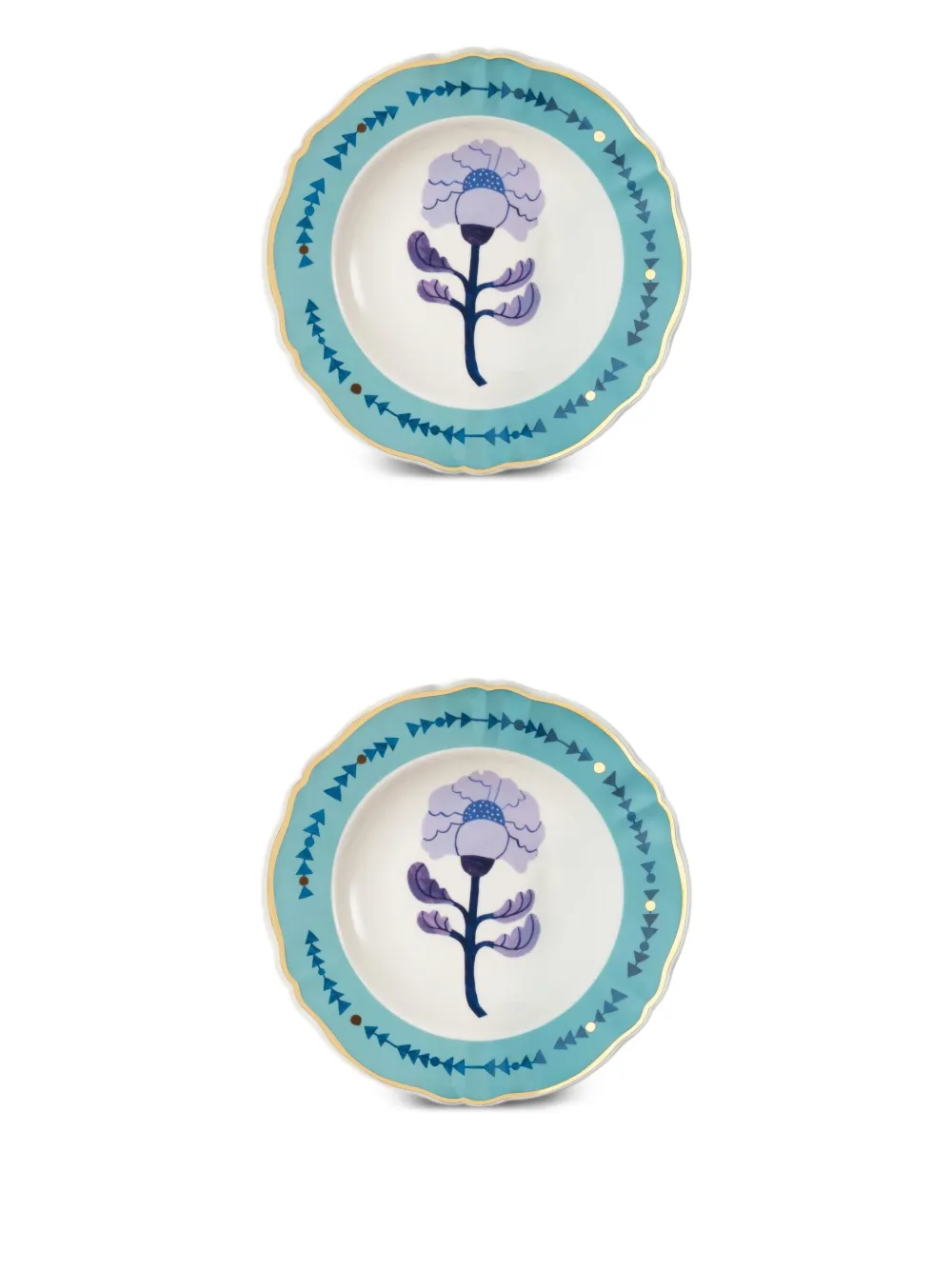 Bitossi Home peonia-print deep plates (set of two) | White | Image 1