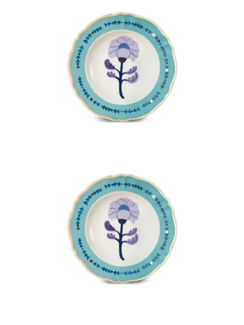 Bitossi Home peonia-print deep plates (set of two)