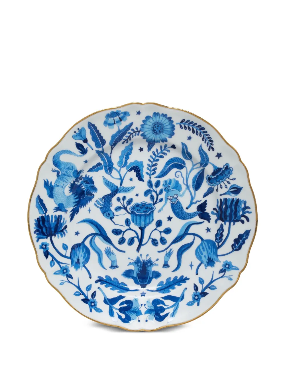 Bitossi Home floral dragon plates (set of two) | White | Image 1
