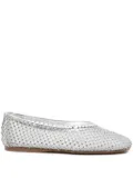 Forte Forte crystal-mesh ballet flats - Silver