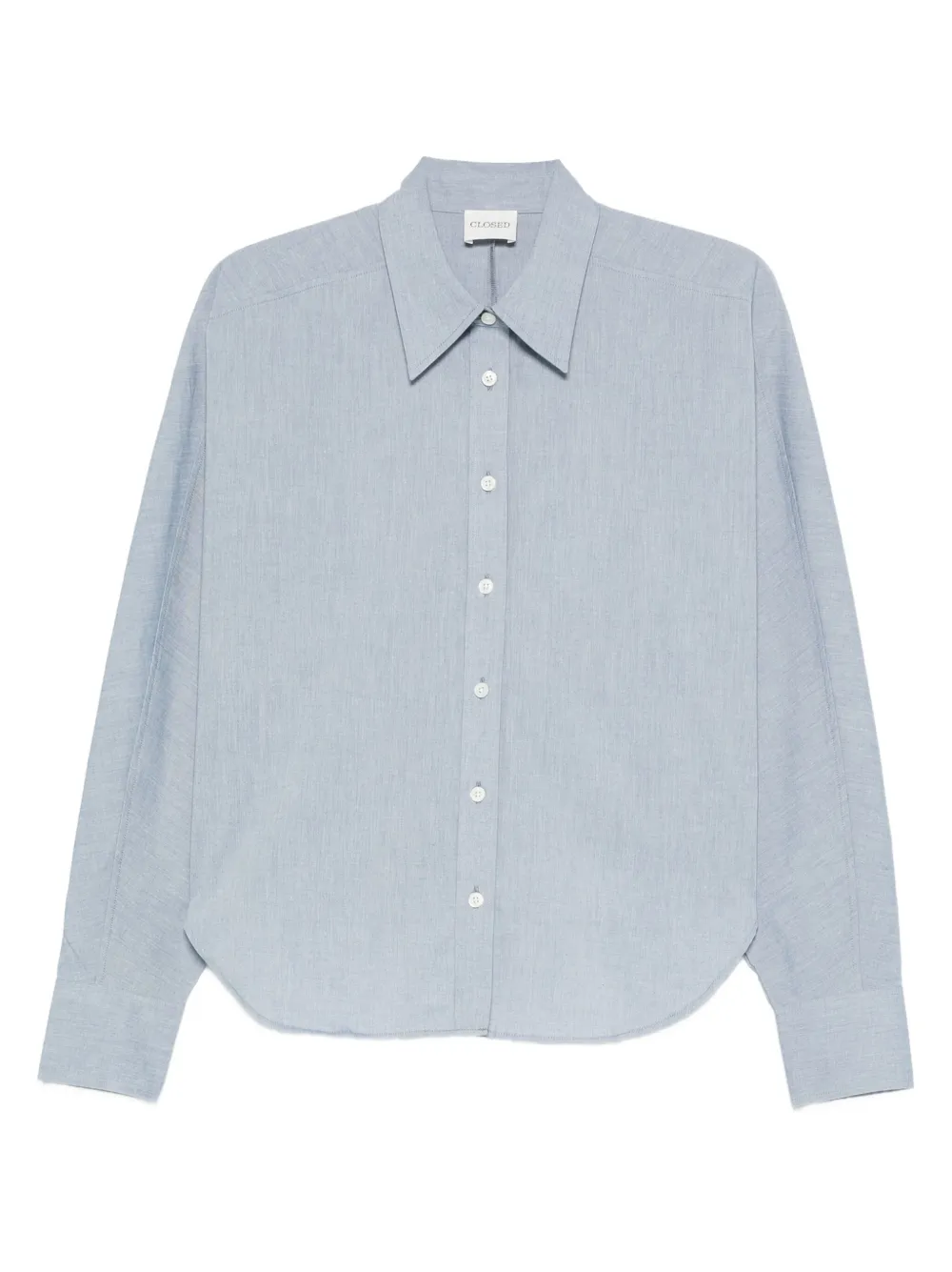 Closed Overhemd met ronde zoom Blauw