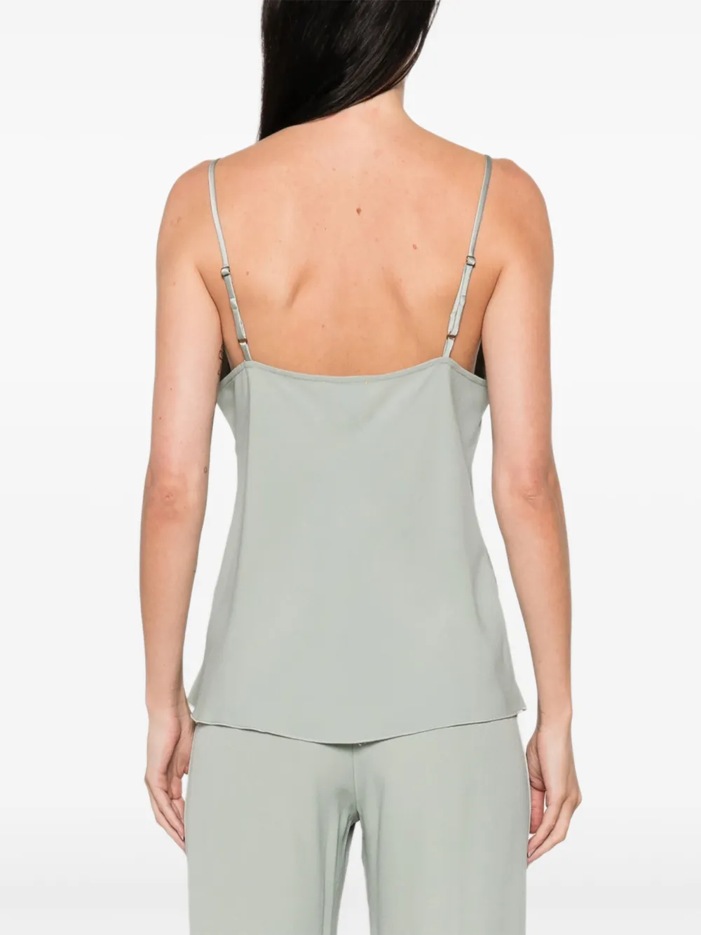 Forte Satijnen tanktop Groen