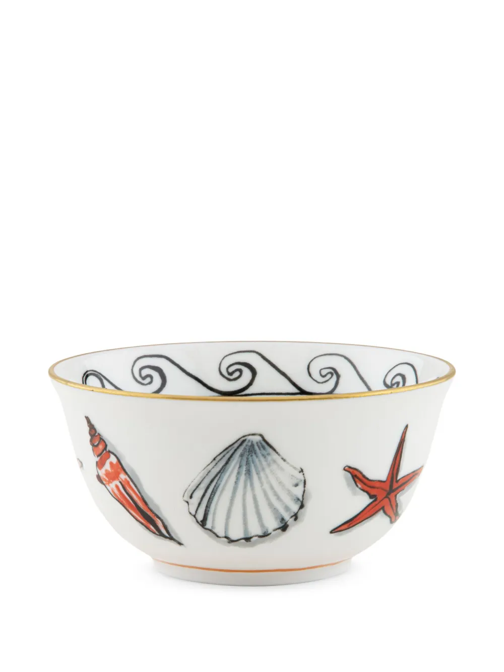 GINORI 1735 Seashell wave bowl - Weiß