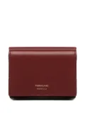 Ferragamo calfskin button wallet - Red