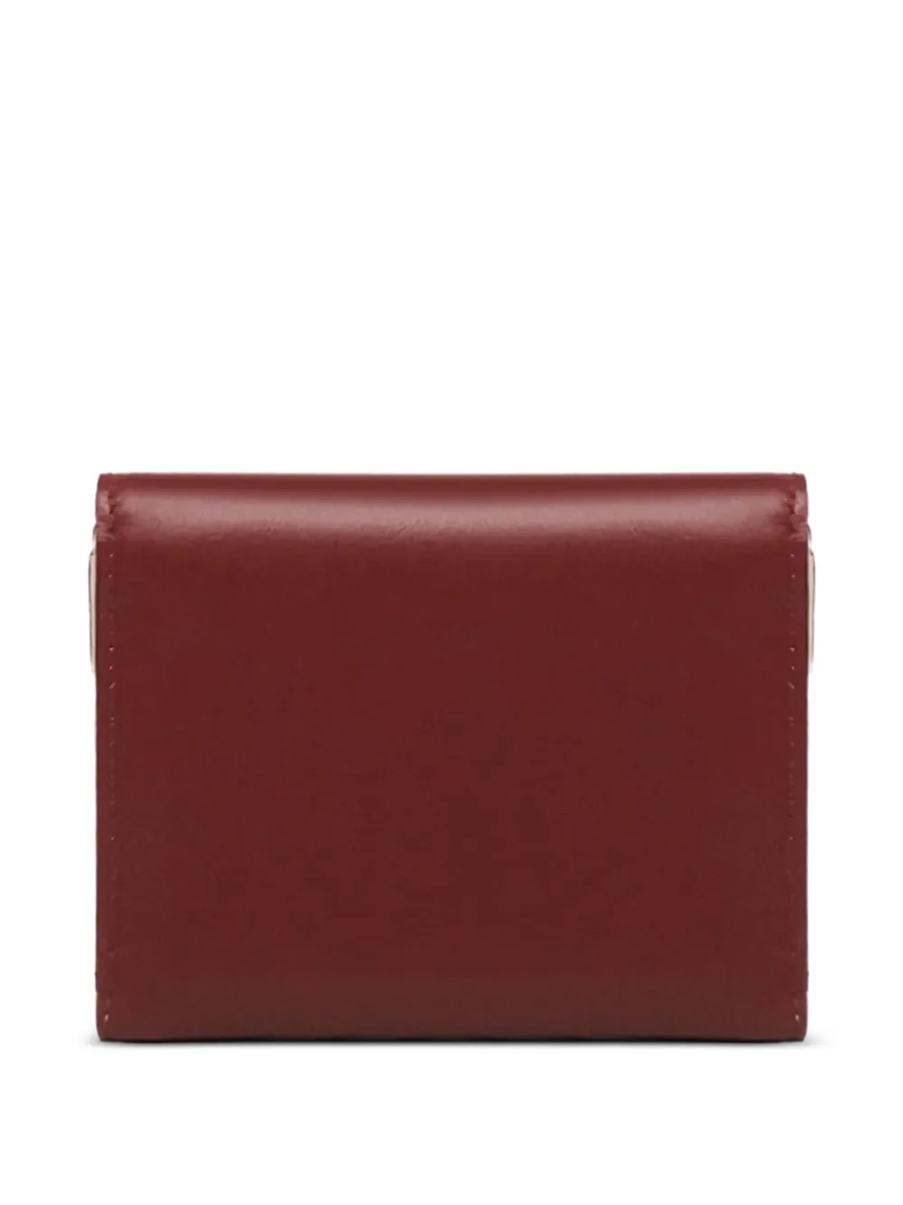 Ferragamo calfskin button wallet Rood