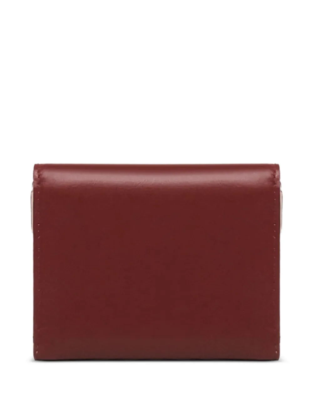 Ferragamo calfskin button wallet Rood