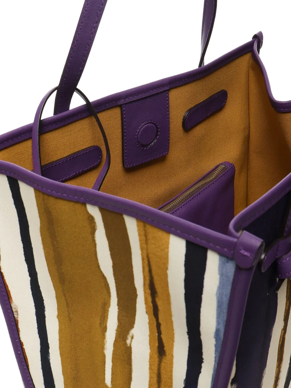 GIANNI CHIARINI Marcella printed leather-trimmed tote bag Bruin
