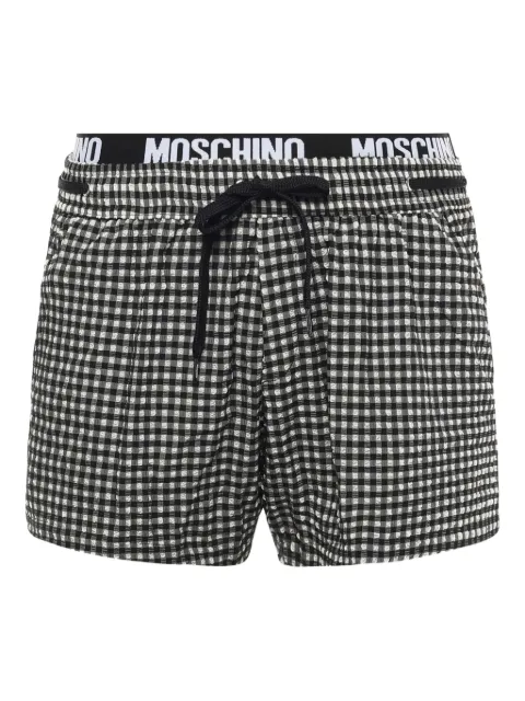 Moschino gingham-check pattern swim shorts
