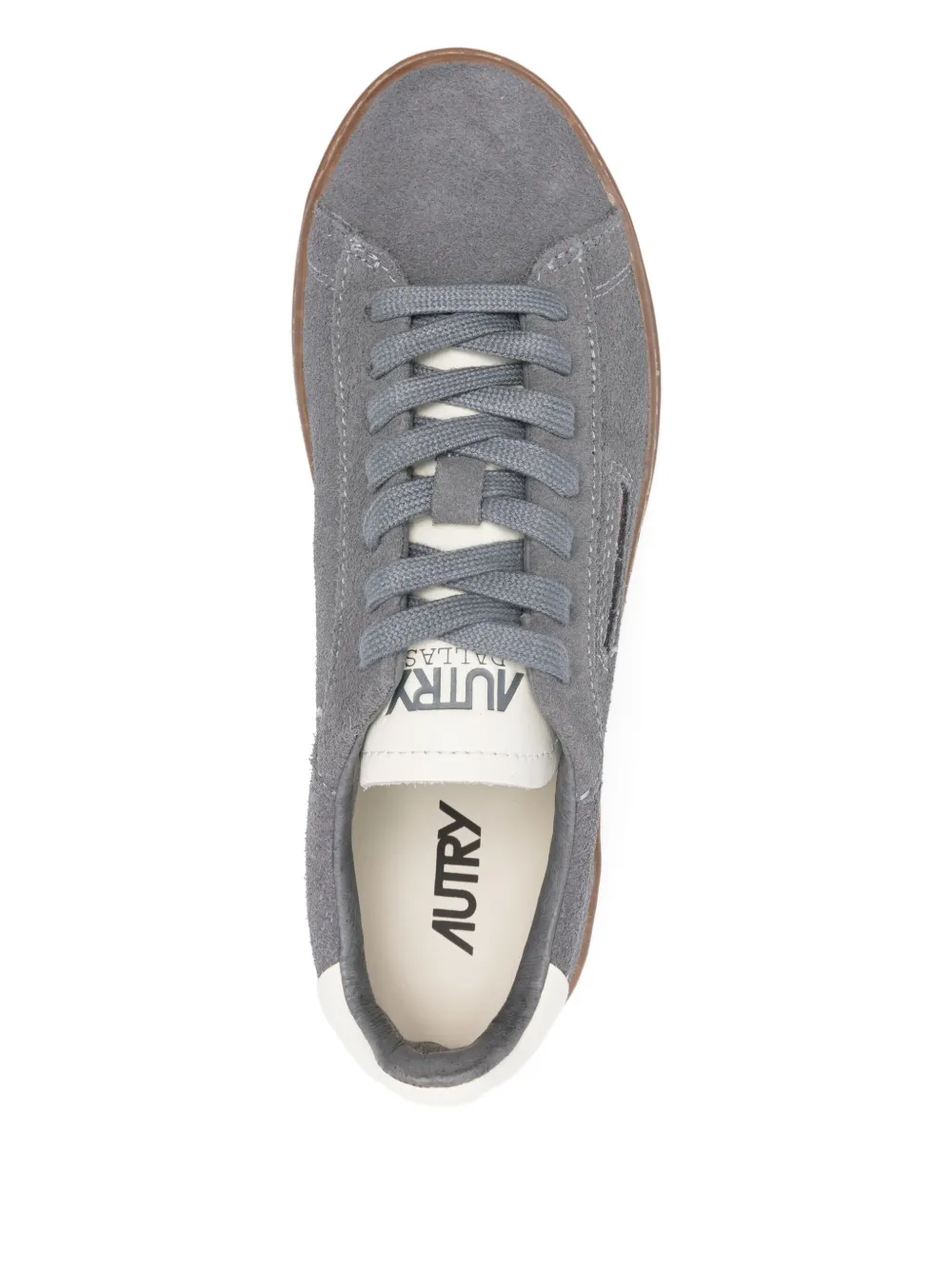 Autry Dallas Low Suede Sneakers In Gray