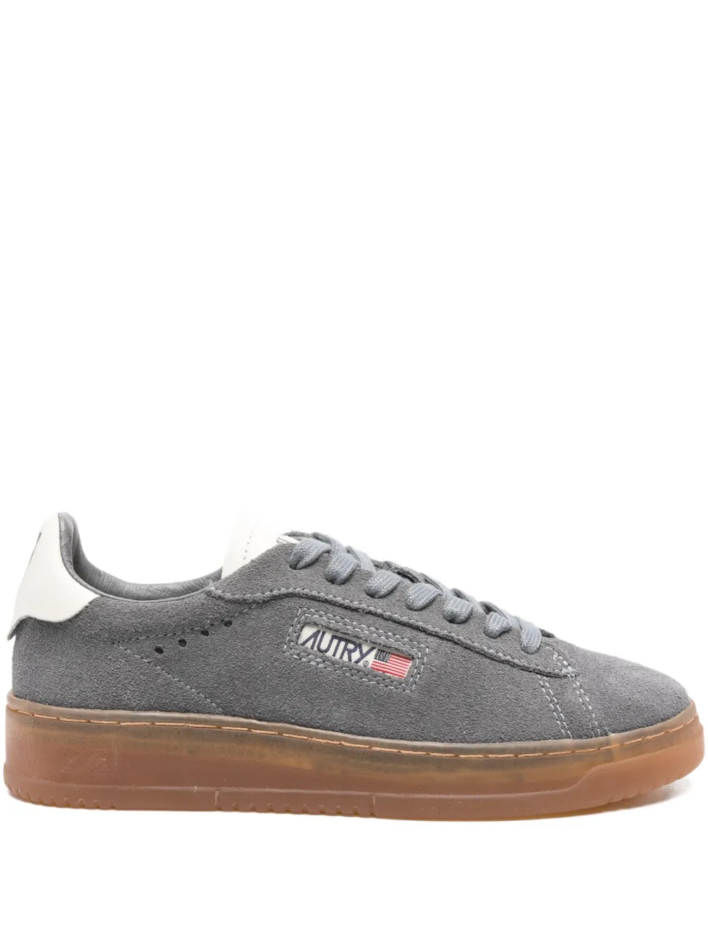 Autry Dallas Low Suede Sneakers In Gray