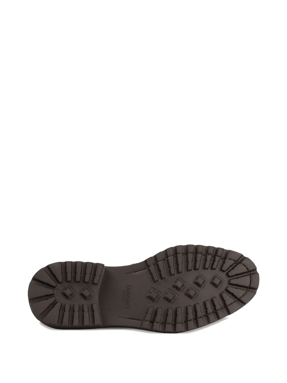 Doucal's pebble-textured penny-slot loafers Brown