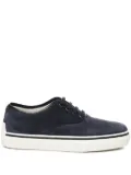 Tod's round-toe lace-up sneakers - Blue