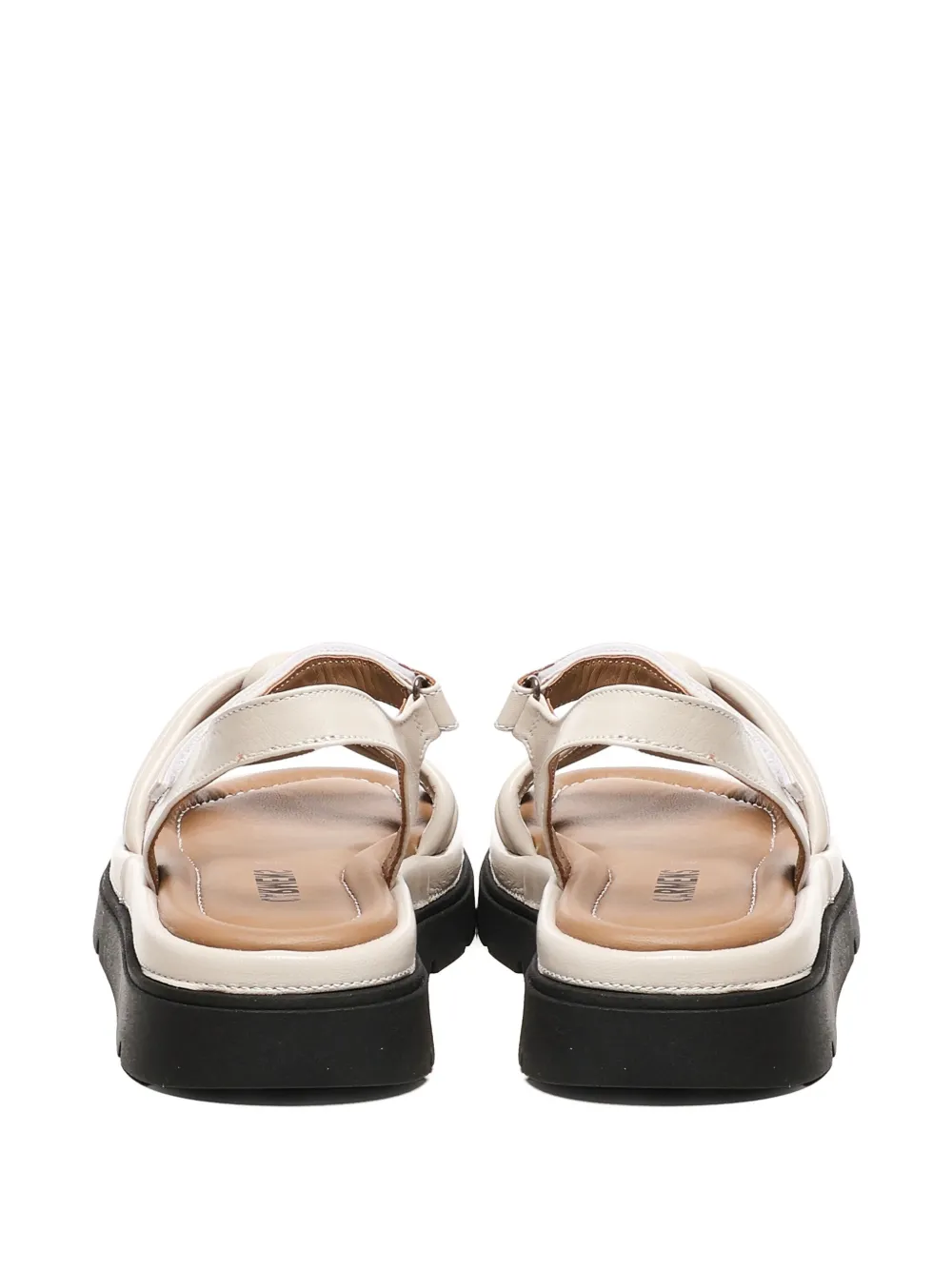Carmens Thea Twist knotted ankle-strap flat sandals Neutrals